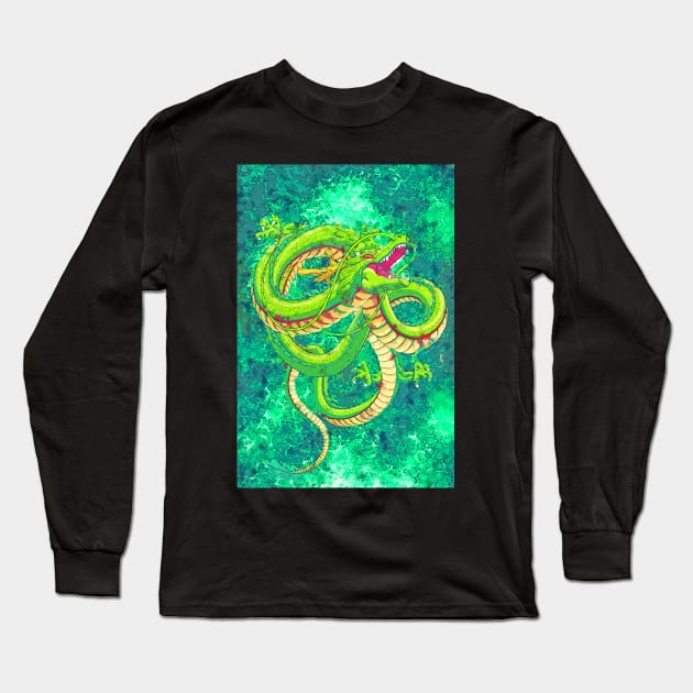 Dragon God Long Sleeve T-Shirt by ZuleYang22